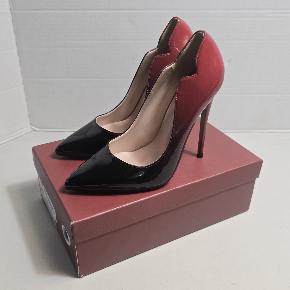 COLETER Women's 4 Inch Pointy Toe Shoes‎ Slip on Stiletto Pumps Sz 7